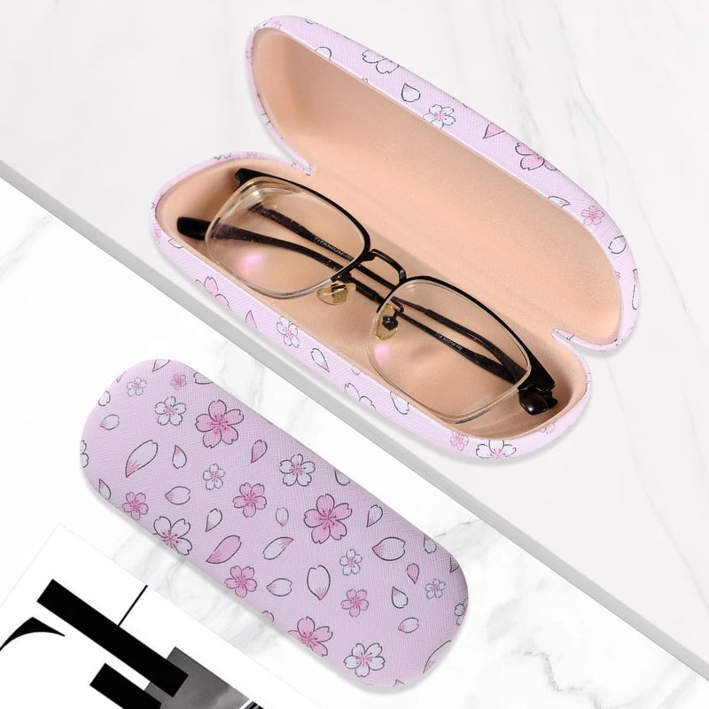 PERFECTSIGHT Store Hard Shell Eyeglasses Case, PU Leather Protective Glasses Case, Cute Eyeglass Case for Women Men Girls - Image 5